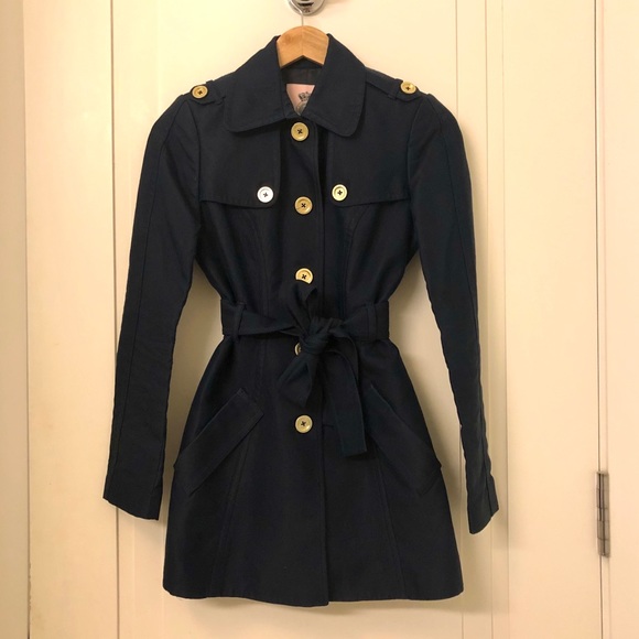 Juicy Couture Navy Blue Trenchcoat - Picture 5 of 7